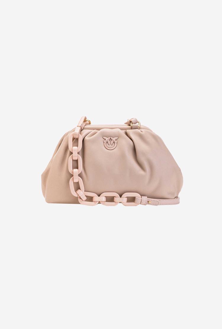 Pink Women's Pinko Mini Chain Clutch Block Colour Handbag | Ireland-57194209