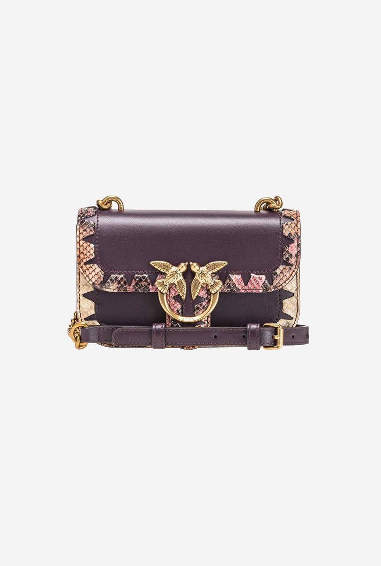 Purple Gold Women's Pinko Baby Love Bag Bell Animalier Crossbody Bags | Ireland-46918259