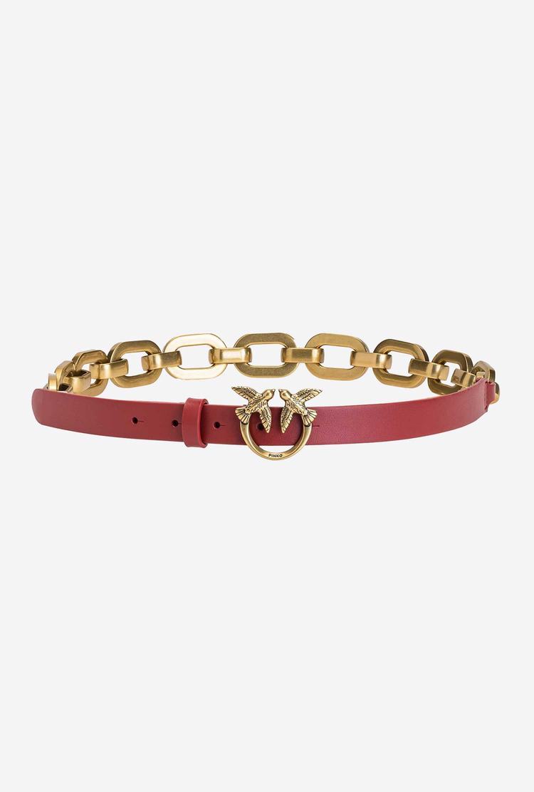 Red Gold Women's Pinko Large Chain Belts | Ireland-70485129