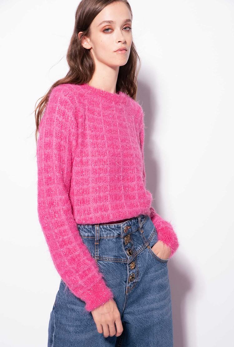 Red Women's Pinko Alpaca Blend Fluffy Pullover | Ireland-51467399