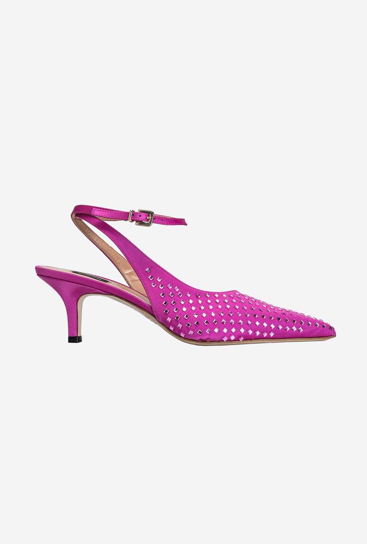 Red Women's Pinko Rhinestones Heels | Ireland-73925419