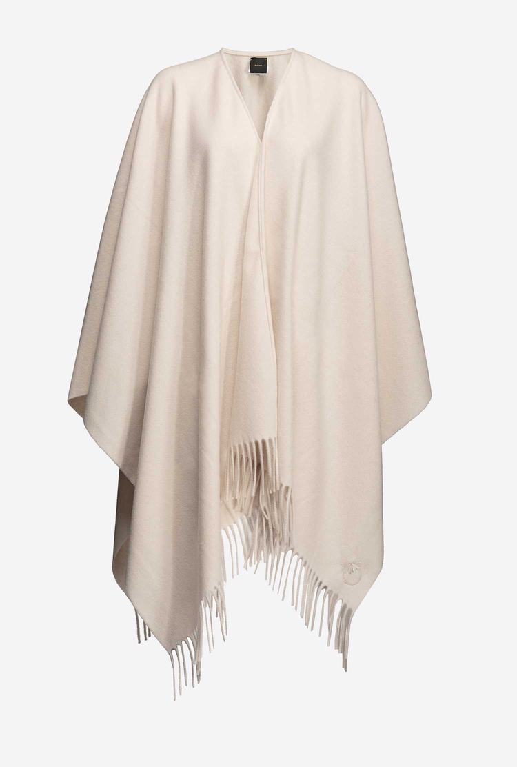 Silver Women's Pinko Wool Poncho Scarves | Ireland-10593479