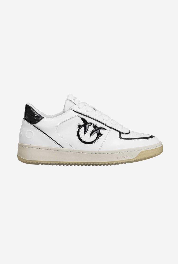 White/Black Women's Pinko Inserts Sneakers | Ireland-74659819