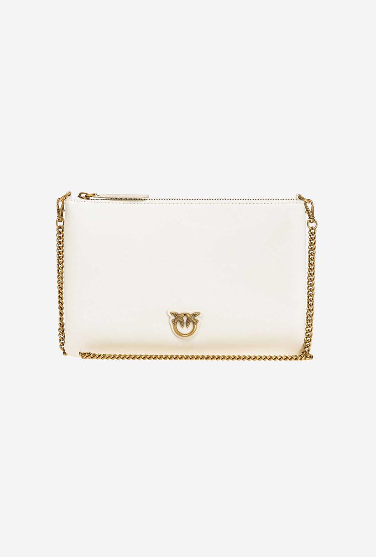 White Gold Women's Pinko Flat Love Bag Simply Crossbody Bags | Ireland-35147629