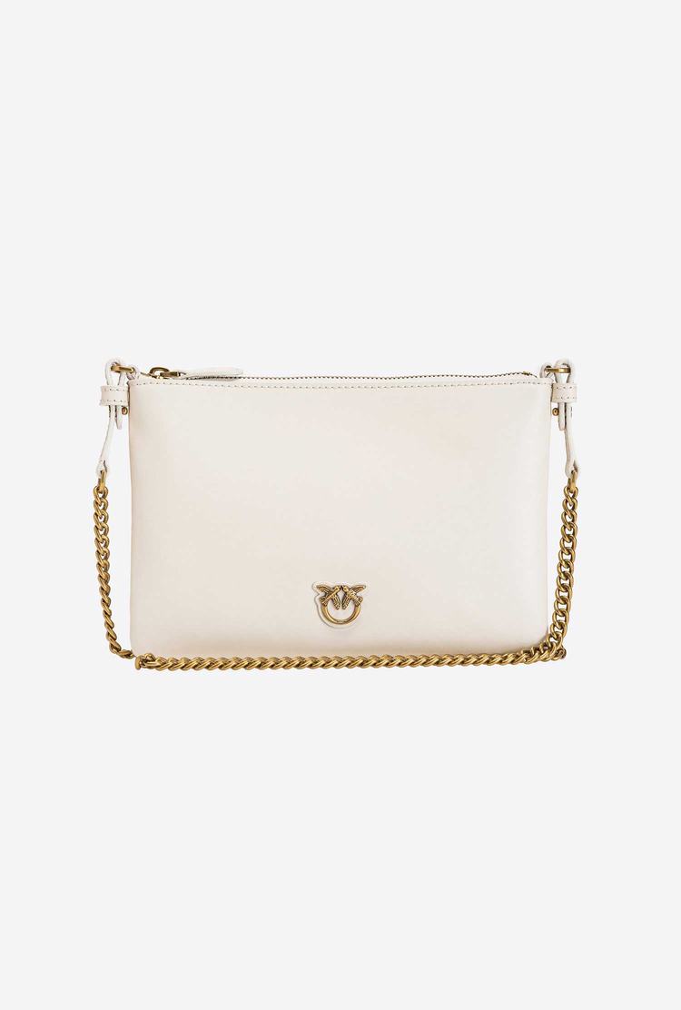 White Gold Women's Pinko Flat Love Bag Simply Shoulder Bags | Ireland-36072599