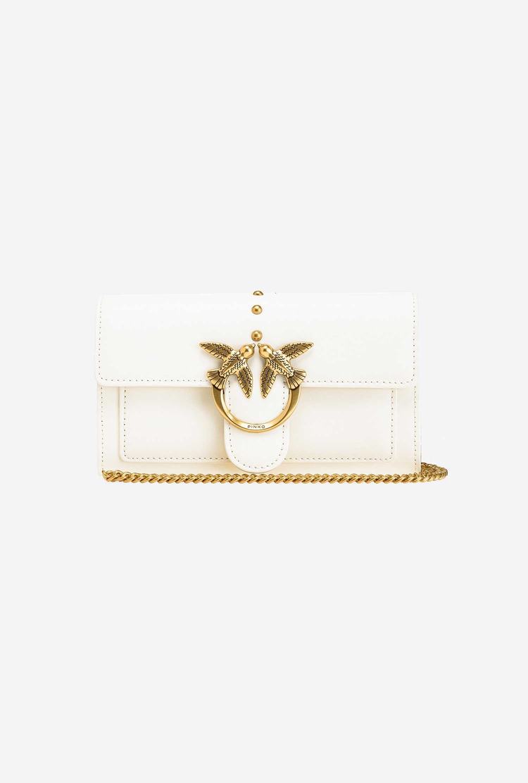 White Gold Women's Pinko Love Bag Simply Crossbody Bags | Ireland-79318029