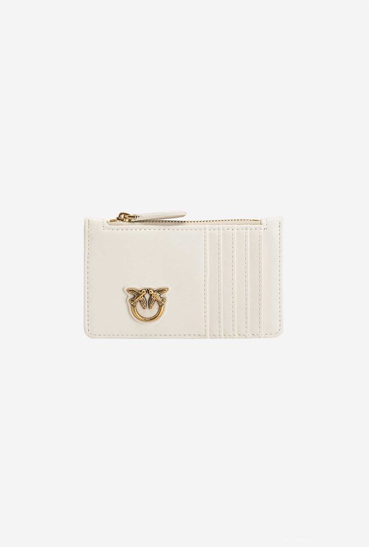 White Gold Women's Pinko Zipped Card Holder Purses | Ireland-38260979