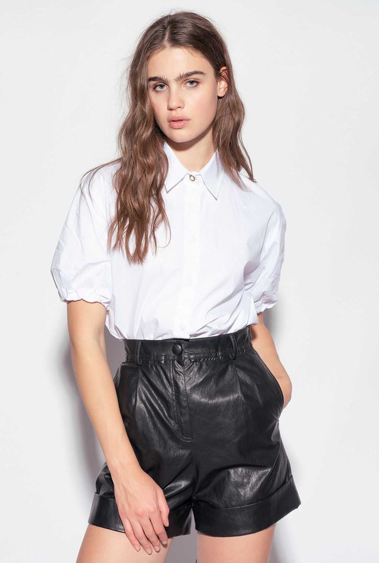 White Women's Pinko Balloon Shirts | Ireland-87645109