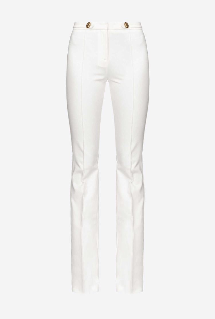 White Women's Pinko Buttons Pants | Ireland-07684519