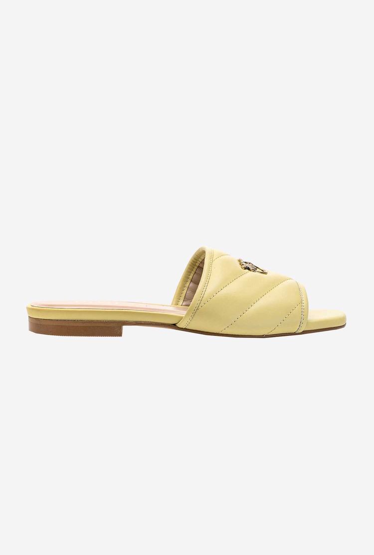 Yellow Women's Pinko Nappa Slippers | Ireland-71304659